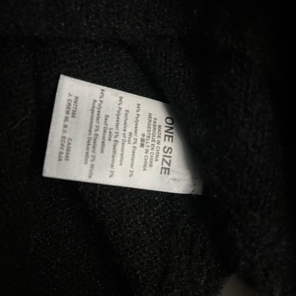 EUC J. Crew Black Poncho (OS) - Picture 3 of 3